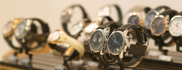 a row of watches made by olevs